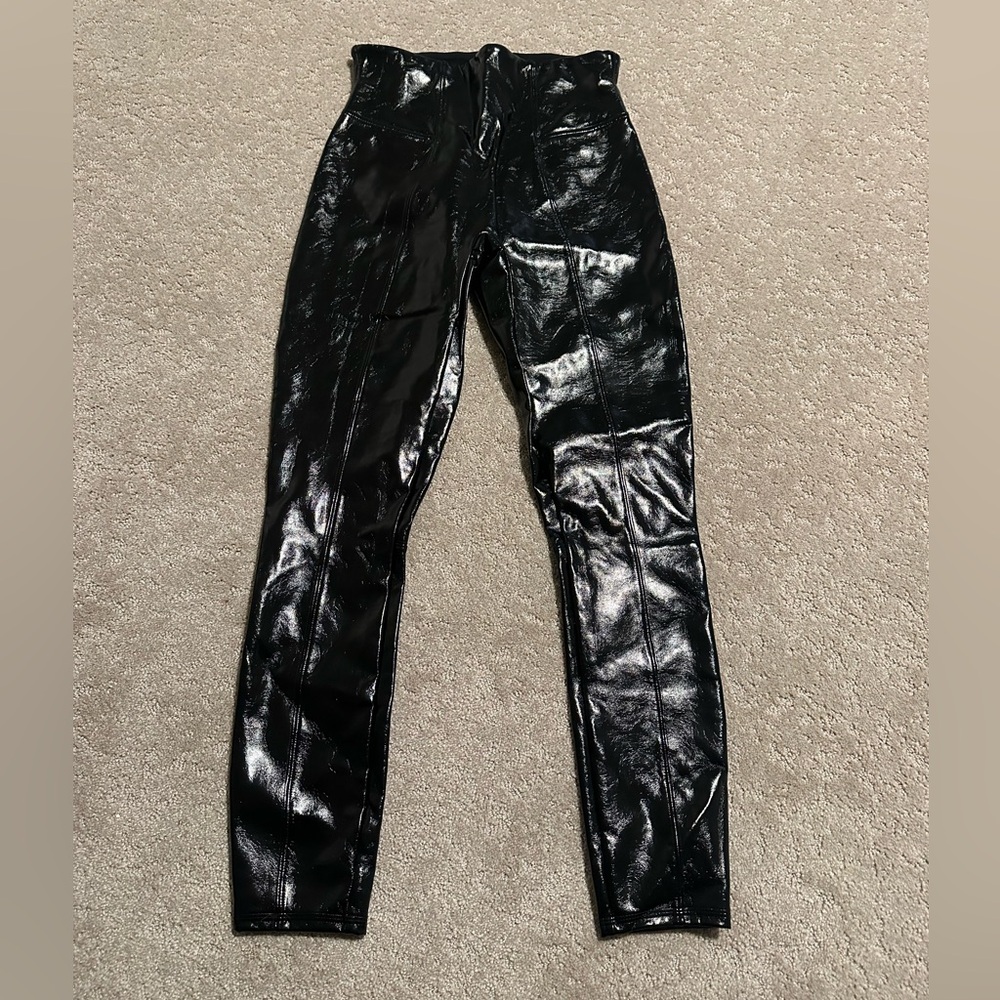 Spanx patent leather leggings